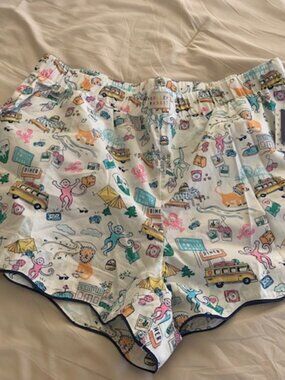 Roller Rabbit x Target Women's Roadtrip Poplin Boxer Shorts XXL NWT